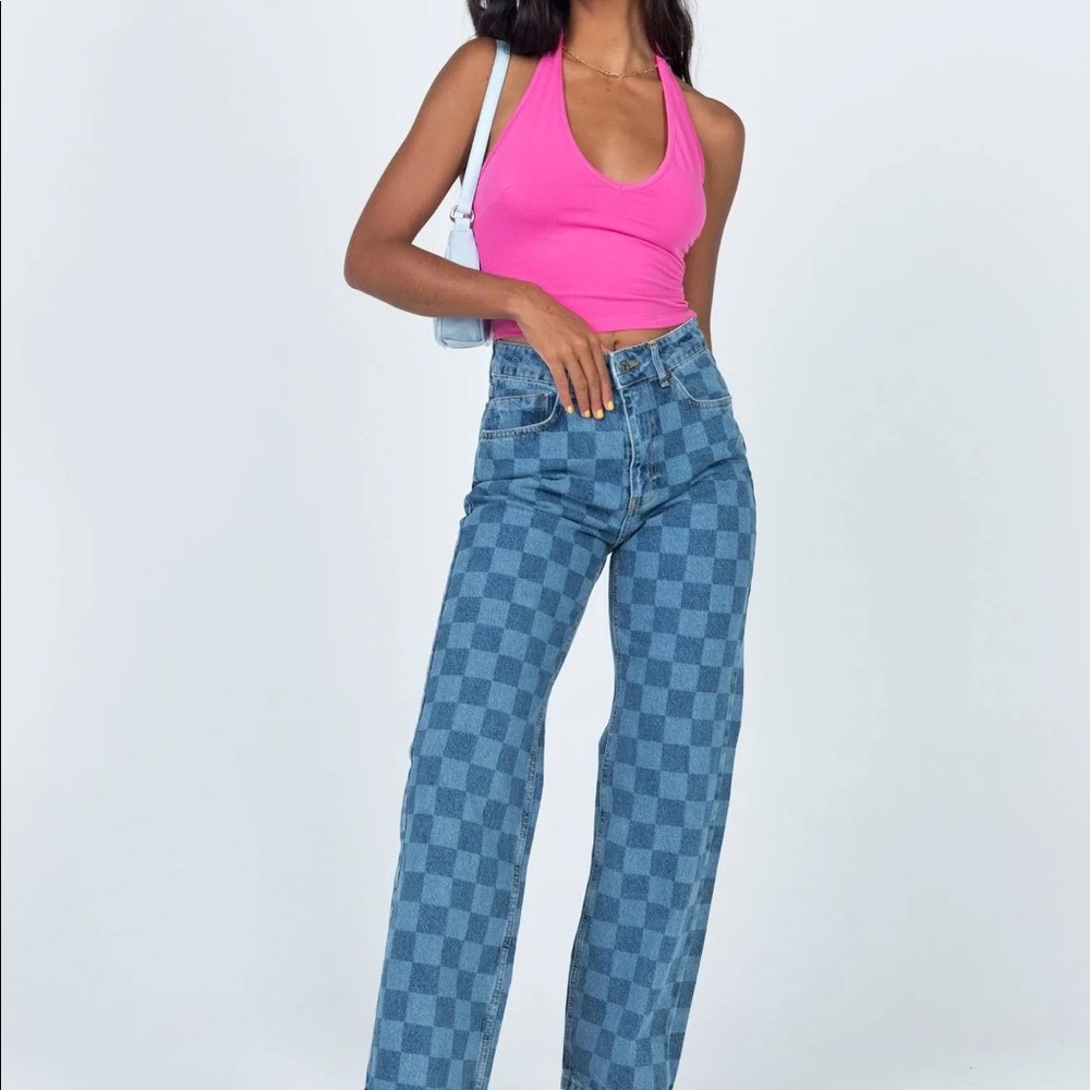 Ragged Priest Rook Checkered Blue Jeans